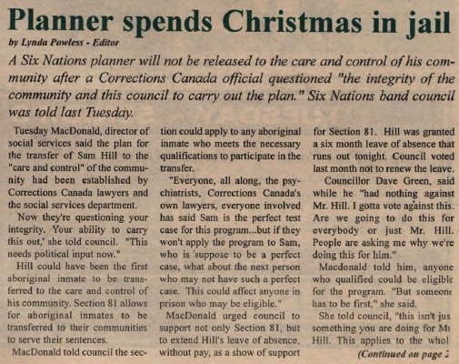 &quot;Planner spends Christmas in jail&quot;