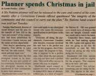 "Planner spends Christmas in jail"