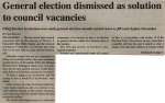 "General election dismissed as solution to council vacancies"