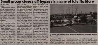 "Small group closes off bypass in name of Idle No More"