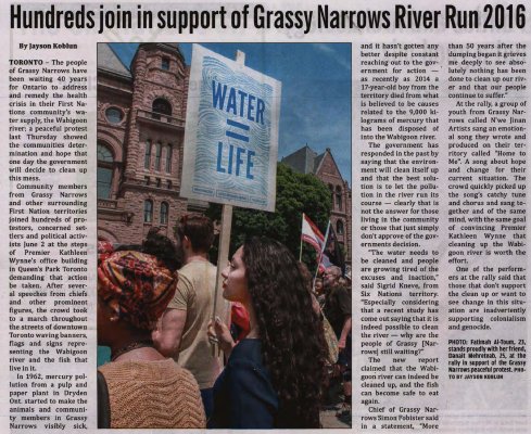 &quot;Hundreds join in support of Grassy Narrows River Run 2016&quot;