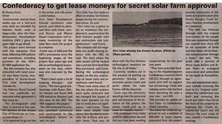 &quot;Confederacy to get lease moneys for secret solar farm approval&quot;