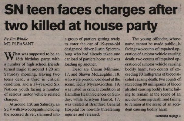 &quot;SN teen faces charges after two killed at house party&quot;