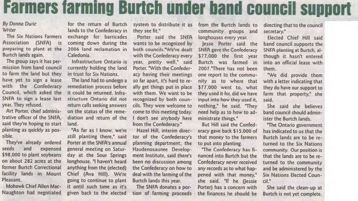 &quot;Farmers Farming Burtch Under Band Council Support&quot;