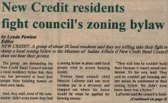 "New Credit residents fight council's zoning bylaw"