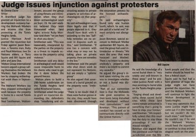 &quot;Judge issues injunction against protesters&quot;