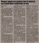 "Women speak out against Line 9 reversal, say Grand River watershed at risk"