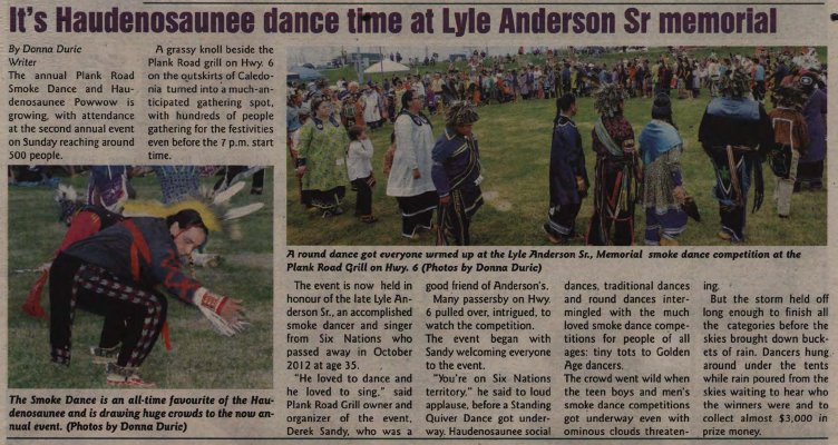 &quot;It's Haudenosaunee dance time at Lyle Anderson Sr memorial&quot;