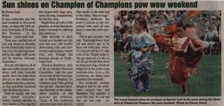 "Sun shines on Champion of Champions pow wow weekend"