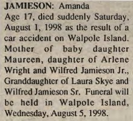 Jamieson, Amanda (Died)