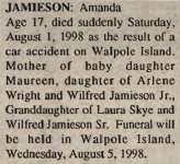 Jamieson, Amanda (Died)