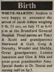 White-Martin, Jacob Ashton to White, Tracy and Martin, Scott (Born)