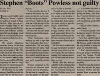 "Stephen 'Boots' Powless not guilty"
