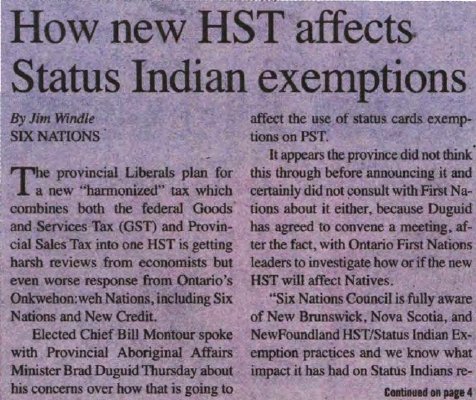 &quot;How new HST affects Status Indian exemptions&quot;