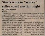 "Staats wins in "scarey" roller coast election night"
