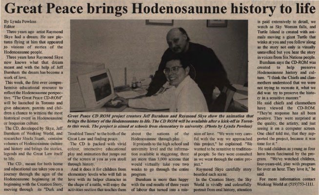 &quot;Great Peace brings Hodenosaunne history to life&quot;