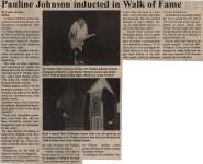 "Pauline Johnson inducted in Walk of Fame"
