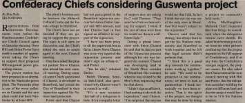 "Confederacy Chiefs considering Guswenta project"