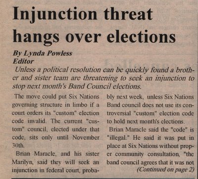 &quot;Injunction Threat Hangs Over Elections&quot;