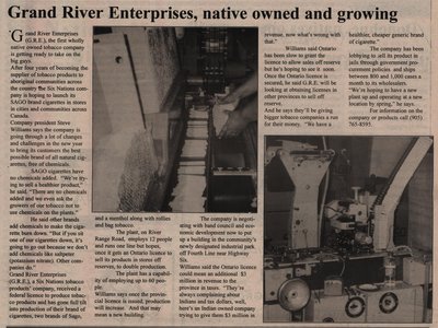 "Grand River Enterprises, native owned and growing"