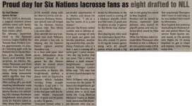 "Proud day for Six Nations lacrosse fans as eight drafted to NLL"
