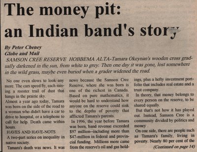 &quot;The money pit: an Indian band's story&quot;