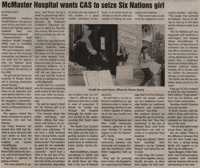 &quot;McMaster Hospital wants CAS to seize Six Nations girl&quot;