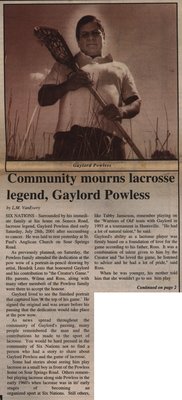 &quot;Community mourns lacrosse legend, Gaylord Powless&quot;