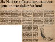 "Six Nations offered less than one cent on the dollar for land"