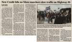 "New Credit Idle No More Marchers Slow Traffic on Highway #6"