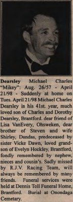 Dearsley, Michael Charles (Died)