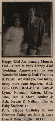 N/A, Mom/Gram and N/A, Dad/Papa (Anniversary)