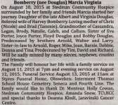 Bomberry, Marcia Virginia (née Marcia VirginiaDouglas) (Died)