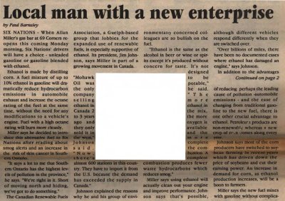 &quot;Local man with a new enterprise&quot;