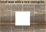 "Local man with a new enterprise"
