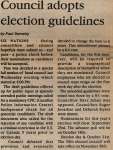"Council adopts elected guidelines"
