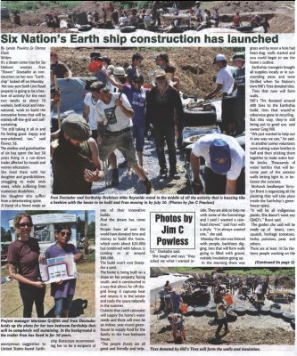 &quot;Six Nations Earth ship construction has launched&quot;