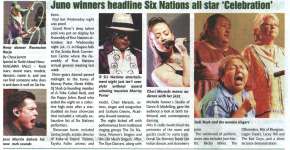"Juno winners headline Six Nations all star 'Celebration'"