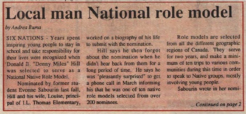 &quot;Local man national role model&quot;