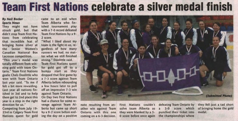 &quot;Team First Nations celebrate a silver medal finish&quot;