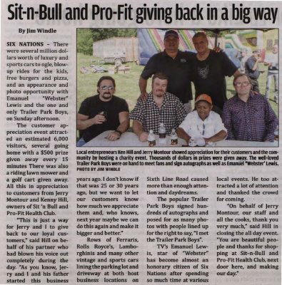 &quot;Sit-n-Bull and Pro-Fit giving back in a big way&quot;