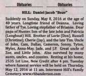 Hill, Daniel Jacob (Died)