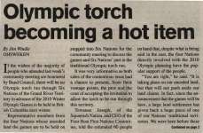 "Olympic torch becoming a hot item"