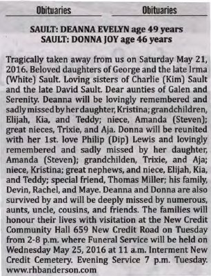 Sault, Deanna Evelyn (Died)