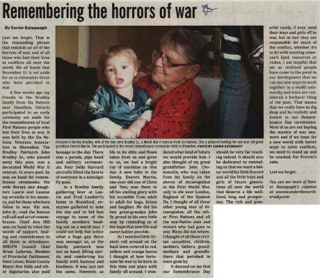 &quot;Remembering the horrors of war&quot;