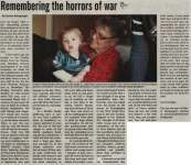 "Remembering the horrors of war"