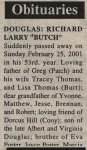 Douglas, Richard Larry (Butch) (Died)