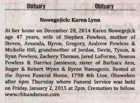 Nowegejick, Karen Lynn (Died)