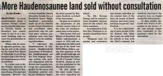 "More Haudenosaunee land sold without consultation"