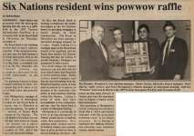 "Six Nations resident wins powwow raffle"